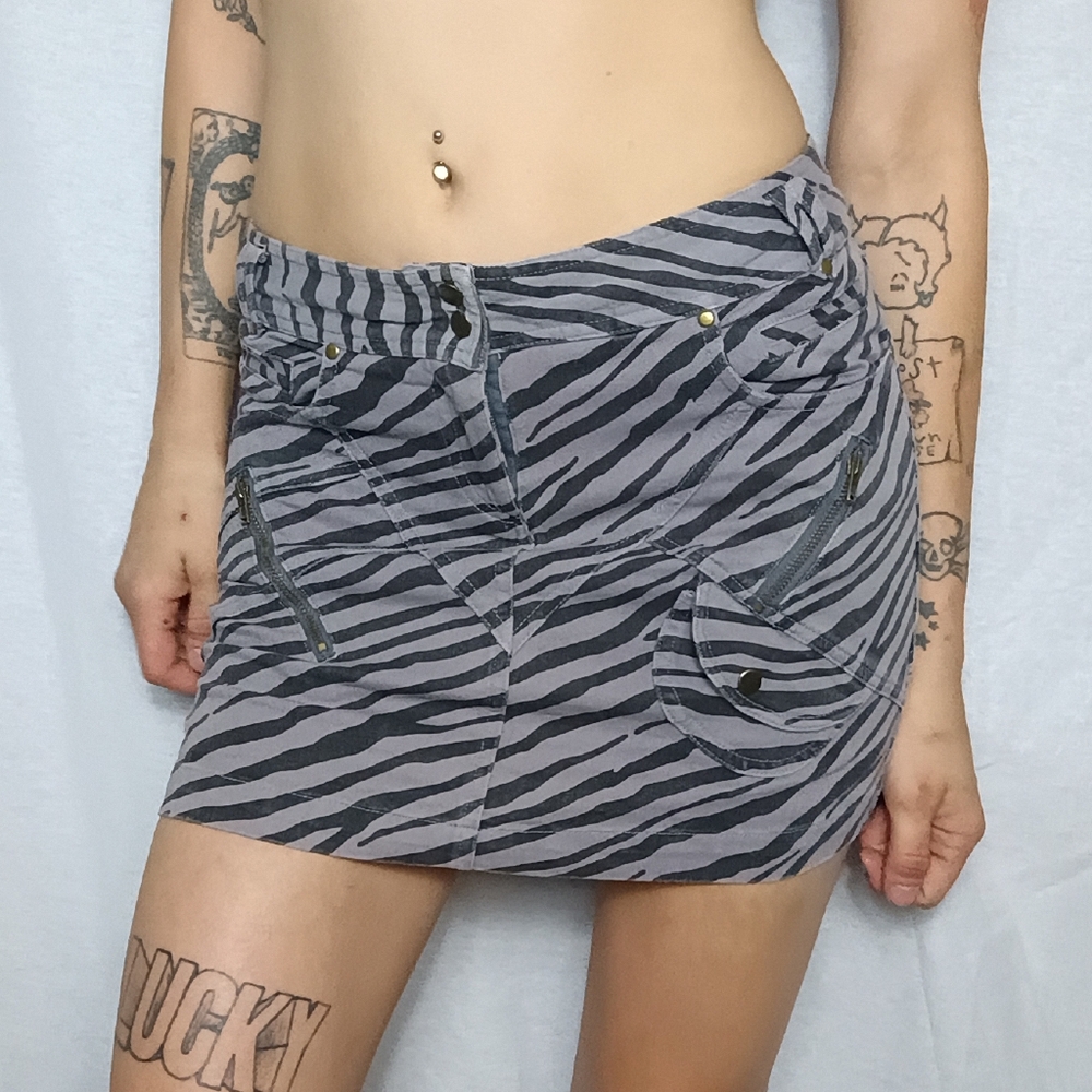 Stylish Zebra Print Mini Skirt